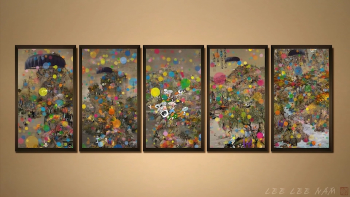 만화-병풍 (Cartoon-folding screen) 12min LED TV 2016 (12)